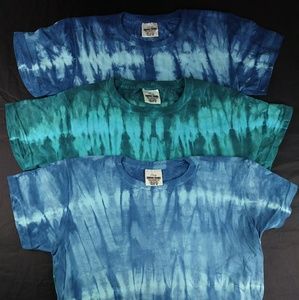 3 Ladies T-shirts Comfort Colors Tie-dye Medium